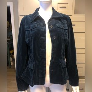Size medium Jones New York dark turquoise velvet jacket